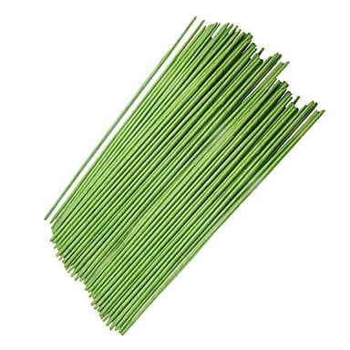 100 Pcs 14 Inch 18 Gauge Floral Stems Wire,Green Flower Paper Wrapped Wires,DIY Crafting Floral Stem for Artificial Flowers Arrangements,Bouquets Flower Making Supplies
