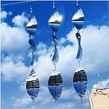 Metal Bird Scare Discs Set-Highly Reflective Double-Sided Bird Reflectors,Extra Sparkly Wind Spinners Outdoor Garden Decor, Bird Devices Deterrent to Scare Birds Away from Yard Patio Farm