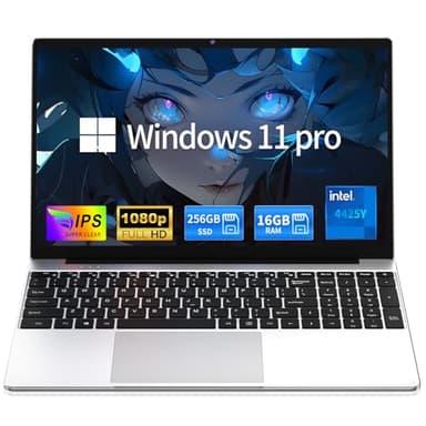 MOONFISH Laptop Computer 2026, 15.6 Inch Lap Top Pc Window 11 Pro, 16GB RAM 256GB SSD, Pentium 4425Y Processor, FHD 1920 * 1080, Office 365, Business, Student