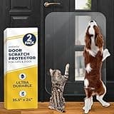 PROTECTO 2 Pack Cat Dog Scratch Protector, 35.5x24, Indoors Outdoors, Easy Install on Wall, Glass Door