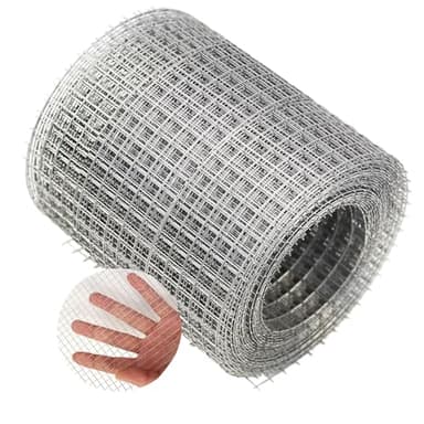 RYXRHSWZPHardware Cloth 1/4 inch 4 in x 20 ft Chicken Wire Fencing 23 Gauge Galvanized Wire Mesh Roll for Chicken Fences Bird Wire Rabbit Wire Poultry Netting Cage Screen mesh Gutter Guard