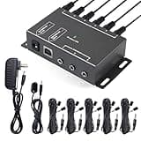 IR Repeater System Universal Infrared Repeater Kit Control Up to 10 Devices Hidden Infrared Remote Extender Kit IR Remote Extender for TV, Set-top Box, Amplifier, DVD/Blu-ray Player, More