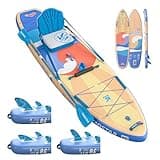 iTAOSTAR W01CP 36" Super Wide Paddle Board, More Fun Inflatable Paddleboard with 5 Fins for Better Balance, Stand Up Paddle Board with Premium SUP Accessories for Adults of All Skill Levels