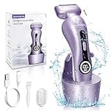 Electric Shaver for Women Electric Razor for Womens Bikini Legs Underarm Public Hairs Rechargeable Trimmer with Detachable Head Cordless Wet Dry Use