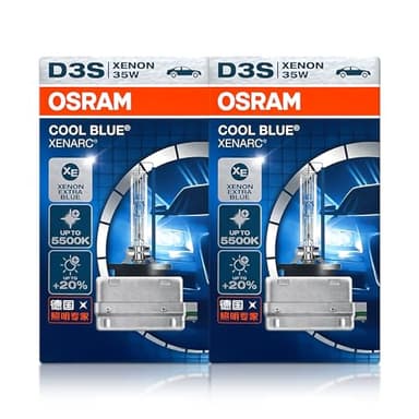 OSRAM Xenarc D3S Cool Blue 66340CB HID Xenon Headlight Bulbs 42V 35W 5500K Made in Germany | Pack of 2