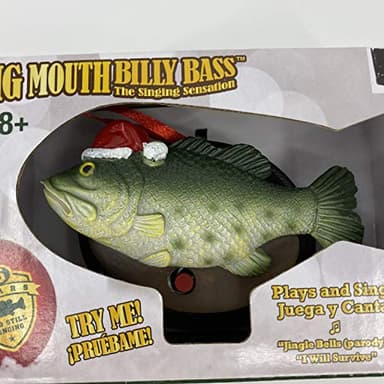 Big Mouth Billy Bass Christmas Tree Ornament Plays and Sings Jingle Bells and I Will Survive