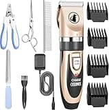 Ceenwes Dog Clippers Low Noise Cat Clippers Rechargeable Dog Trimmer Cordless Pet Grooming Tool Professional Dog Hair Trimmer with Comb Guides Scissors for Dogs Cats & Others