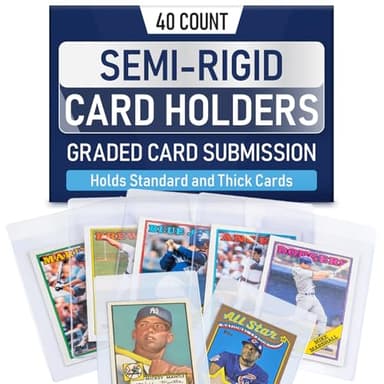 Semi Rigid Card Holder | PSA Graded Card Sleeves & Holder, PSA Cards Sleeves, Sports Saver SGC Slab Sleeve, #1 Hard Sleeve for Cards Grading Submission Approved for BGS, CSG, Clear TCG Protector.