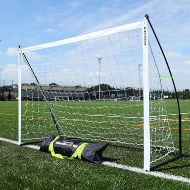 QUICKPLAY Kickster Elite 6 x 4' Portable Soccer Goal with Weighted Base – Ultra Portable Indoor & Outdoor Soccer Goal [Single Goal] (2) 6 x 4'