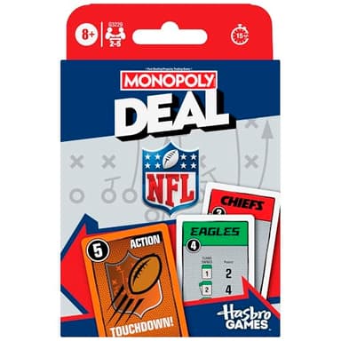 Monopoly Deal NFL Edition Game | Officially Licensed NFL Card Game for Families and Kids | Ages 8+ | 2-5 Players | 15 Mins. | Football Games