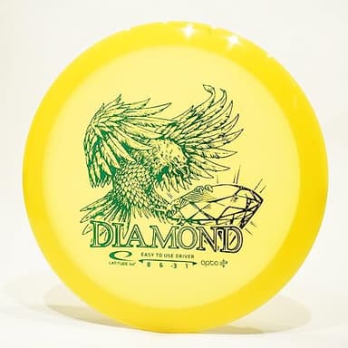 Latitude 64 Diamond (Opto Air) Lightweight Driver Golf Disc, Pick Weight/Color [Stamp & Exact Color May Vary] Yellow 140-149 Grams