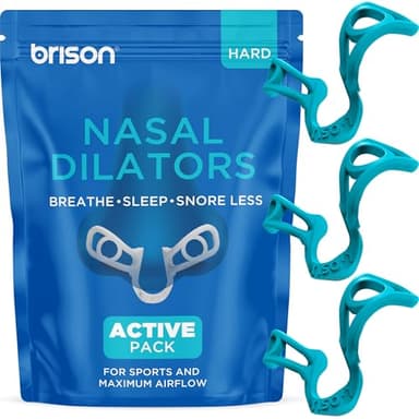 Brison Nasal Dilators for Breathing and Sleeping - 3 Pack Anti Snoring Nose Vents Opener for Better Breathing Sleeping and Activity Improves Airflow - Hard