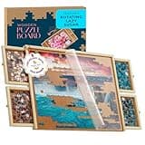 1000 Piece Wooden Jigsaw Puzzle Board - 4 Drawers, Rotating Puzzle Table | 30” X 22” | Puzzles Cover Included - Portable Tables for Adults and Kids by Beyond Innoventions