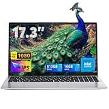 ACEMAGIC 2025 Laptop,17.3-Inch FHD Display Laptop Computer with Quad Core-12th Alder Lake N97(Up to 3.6GHz), 16GB RAM 512GB ROM Gaming Laptop Computer, 6000Mah Battery,Silver