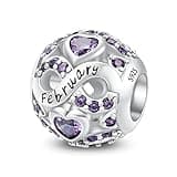 ChenYuTe Birthstone Charms for Bracelet 925 Sterling Silver Bead Charm Happy Birthday Charm Jewelry Gift for Women