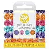 Wilton Neon Food Coloring Gel Icing Color Set, Vibrant Gel-Based Cake & Cookie Decorating Colors, Magenta, Orange, Teal & Purple, 4-count