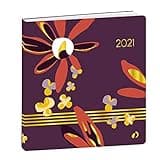 Agenda 2021 Weekly Medium Nova Fleurs Jaune 16x16 568023Q