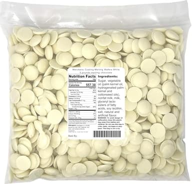 Merckens White Coating Melting Wafers, 5 lb (80 oz)