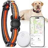 PawGaze Dog Tracker Collar, No Monthly Fee Cat Tracker Collar(Only iOS), Compatible with Apple FindMy App, Reflective FinderTag Smart Collars, Anti-Lost, Key Finder for Pets/Items（NOT GPS）