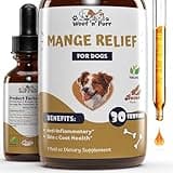 Natural Mange Treatment Dogs - Mange in Dogs Treatment - Dog Mange Treatment - Mange Treatment - Mange Treatment for Dogs - Mange Relief for Dogs - Dog Mange - Mange in Dogs - 1 fl oz - Bacon Flavor
