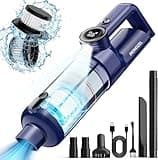 MONOZEL Car Vacuum Portable Cordless - Handheld Vacuum Cordless with Brushless Motor, 15000Pa Strong Suction Vacuum with LED Light, Type C Cable, 2 Fliters, Hand Vacuum Cleaner for Home, Pet and Car