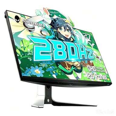 Dell Alienware 27" Gaming Monitor | 280Hz 1ms QHD | FreeSync Premium Pro + G-Sync | 100% sRGB, 95% DCI-P3, VESA HDR600 | Height/Tilt/Swivel/Pivot | AlienFX RGB, Low Blue Light, Lunar Light (QHD)