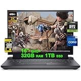 Dell G16 7630 16 Flagship Gaming Laptop 16" QHD+ 165Hz (100% DCI-P3, 3ms) Intel 24-Core i9-13900HX Processor 32GB RAM 1TB SSD GeForce RTX 4070 8GB Graphic RGB Backlit Thunderbolt Win11 w/ICP Accessory