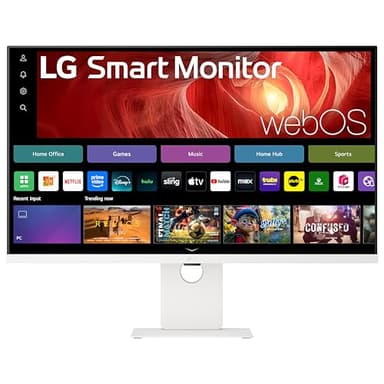 LG 37U730SA-W 37-inch Smart 4K UHD (3840 x 2160) IPS Computer Monitor, 60Hz, HDR10, webOS, Built-in Speaker, Airplay 2, Screen Share, HDMI, USB Type-C PW 65W, Tilt/Height/Swivel Stand, White