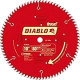 Freud (Pack of Three - D1080X) Diablo 10" 80-Tooth ATB Saw Blade w/5/8" Arbor&PermaShield Coating