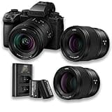 Panasonic Lumix S5 IIX 24.2MP Full Frame Mirrorless Camera with 20-60mm Lens and 50mm f/1.8 Lens Bundle with Lumix S Series 85mm f/1.8 Mirrorless Lens and Camera Accessories (4 Items)