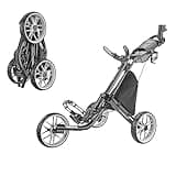Caddytek CaddyLite EZ Fold Version 8 Golf Push Cart – Collapsible, Lightweight, 3-Wheel, One-Click Folding for Easy Storage