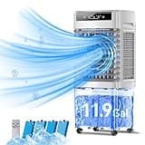 Evaporative Air Cooler, 3-IN-1 Portable Air Conditioners with 3531 CFM, Swamp Cooler with 11.9 Gallon Water Tank, Remote & Touch Control, 90°+120° Oscillation, Air Coolong Fan for Outdoor Indoor
