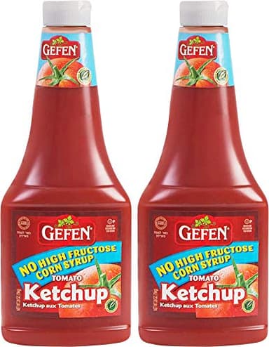 Gefen Fat Free Tomato Ketchup 28oz (2 Pack) All Natural | No High Fructose Corn Syrup | No Vinegar | Kosher for Passover