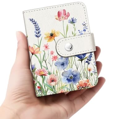Lebrocoli Vintage Floral Small Photos Album for 2x3 Inch Films, 56 Pockets Mini Cute Albums Book for Polaroid Fujifilm Instax Mini Instant Camera Printer, Kpop Photocard Pictures Binders Holders