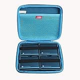 Hermitshell Hard Travel Case for Samsung T5 Portable SSD 250GB 500GB 1TB 2TB USB 3.1 External Solid State Drive (Case for 4 Hard Drives, Dark Blue)