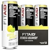 FITAID Recovery Blend, BCAAs, Vitamin B6, B12, Glucosamine, Electrolytes, 100% Clean, Paleo, B-Complex, Citrus Medley, No Sucralose, 12-oz. cans (Pack of 12)