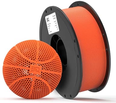 BIQU PLA-HR Flexible 3D Printer Filament Specifically for Printing Airless Basketballs, 1.75mm 1KG Spool (2.2lbs), Flexi Tough Filament Compatible with Most FDM 3D Printer (Orange)