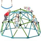 Easyego Climbing Dome, 10FT Jungle Gym with Swing for Kids 3 to 18 Outdoor Play Equipment, Supports 800lbs Toddler Play Set, Anti-Rust & Easy Assembly, Gift for Boys Girls