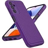 FNTCASE for Samsung Galaxy A14 5G Case: Dual Layer Protective Heavy Duty Cell Phone Cover Shockproof Rugged with Non Slip Textured Back - Military Protection Bumper Tough - 2023, 6.6inch (Purple)