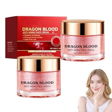 Dragon Blood Cream, Retinol Dragon Blood Face Cream, Anti-Wrinkle Firming Moisturizer for Women, Deep Hydration & Radiant Skin (2PC)