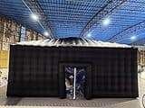Large Inflatable Nightclub Tent Black Inflatable Cube Disco Tent Big Mobile Portable Night Club Party Bar Pavilion for Backyard Outdoor Events (29.5x29.5ft)