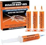 Cockroach Gel Bait Effective Cockroach Killer for Home & Commercial Use, Long-Lasting Insect Control Solution 4Tubes x 30-Grams Roach Killer Gel for American, German and Other Major Cockroach Species
