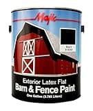 Majic Paints 8-0048-1 Latex Flat Barn & Fence Paint, 1-Gallon, Black