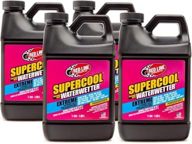 Red Line 80205 Supercool Extreme Powersports Coolant Fortified with WaterWetter - 1/2 Gallon (4 Pack)