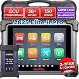 Autel MaxiSys Elite II Pro Scanner: 2025 2-Years Free Update Elite 2 Pro, J2534 Reprogramming Tool as Ultra MS908S Pro II, Motor TruSpeed Repair, 40 Reset Service w/CAN FD & Do IP, 3000+ Active Test