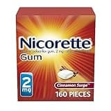 Nicorette 2 mg Nicotine Gum to Help Stop Smoking - Cinnamon Surge Flavored Stop Smoking Aid, 160 Count