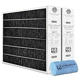 Lennox X6675 20x25x5 Air Filter, Lennox Healthy Climate Carbon Clean Merv 16 Home Furnace Filter for HVAC system 2 Pack with Cleaning Cloth