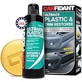 Plastic Restorer for Cars – Refreshes Faded Plastic, Vinyl & Rubber Trim with Polish for Deep Shine – Protects Against UV & Dirt – Black Exterior & Interior Care Product for Detailing - 8.4 fl. Oz.