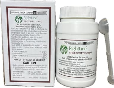 Generic Creedent 75 WDG Herbicide (1.25 oz.) by RightLine- Compare to Certainty Herbicide- for Selective Control of Listed Annual and Perennial Grasses and Broadleaf Weeds