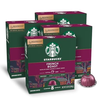 Starbucks by Nespresso Vertuo, French Roast, Dark Roast Coffee, 32-count Coffee Pods, Brews 7.8 oz.